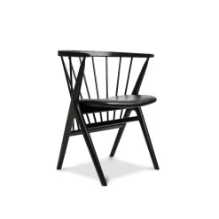 Sibast Furniture No 8 Chair Sortlakeret Eg Sort Saga Læder