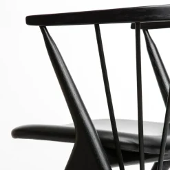 Sibast Furniture No 8 Chair Sortlakeret Eg Sort Saga Læder