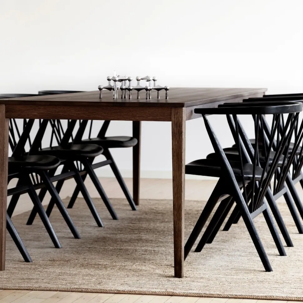 Sibast Furniture No 8 Chair Sortlakeret Eg Sort Saga Læder