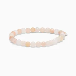 Soï Krystal Armbånd Rosa Jade Large