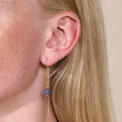 Soï Krystal Ella Øreringe Blå Jade