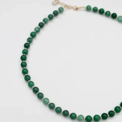 Soï Krystal Halskæde Grøn Jade
