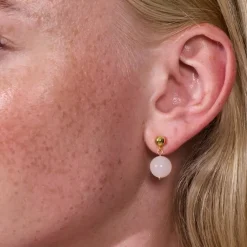 Soï Krystal Nora Øreringe Rosa Jade