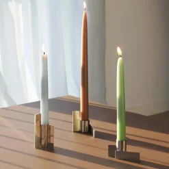 Stences Icon Candlestick 02 Brushed Chrome