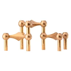 STOFF Nagel Candle Holder Set With 3 Brass