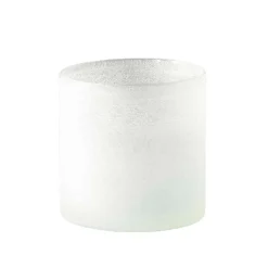 Tell Me More Frost Candleholder Medium White
