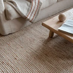 Tell Me More Hemp Wool Stripe Rug Nature 80x200 cm