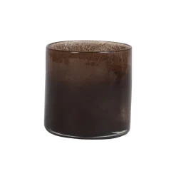 Tell Me More Lyric Candleholder Small Dark Brown