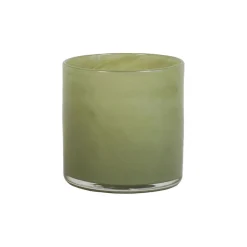 Tell Me More Lyric Candleholder Small Olive Green