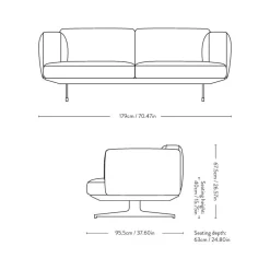 &Tradition Inland AV22 Sofa Cognac Læder