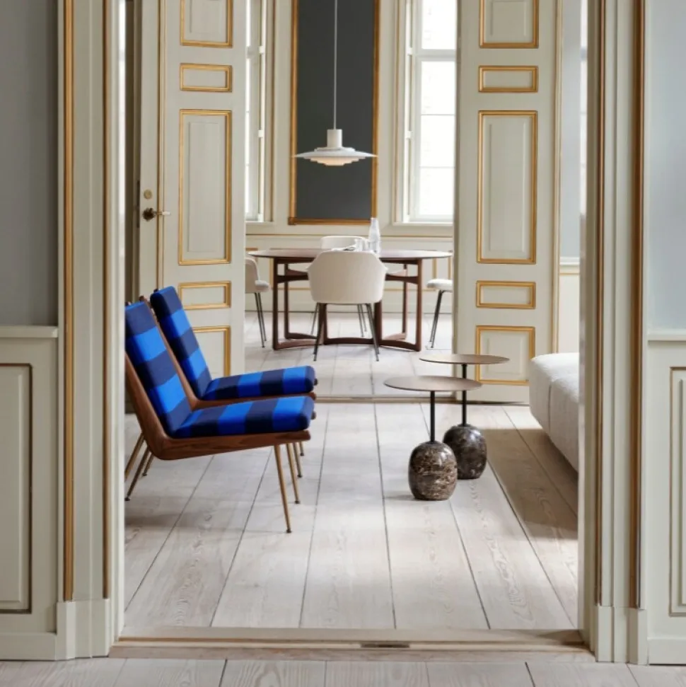 &Tradition LN8 Lato Bord Warm Black/Valnød Ø40 cm