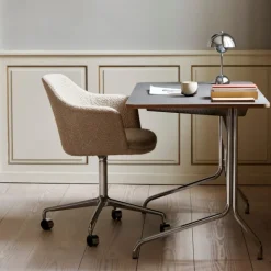 &Tradition Pavilion AV16 Iron Linoleum Walnut Chrome Base