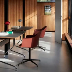 &Tradition Pavilion AV16 Iron Linoleum Walnut Chrome Base