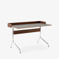 &Tradition Pavilion AV17 Iron Linoleum Walnut Chrome Base