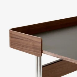 &Tradition Pavilion AV17 Iron Linoleum Walnut Chrome Base