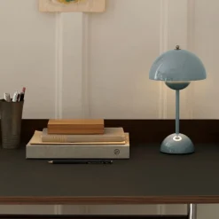 &Tradition Pavilion AV17 Iron Linoleum Walnut Chrome Base