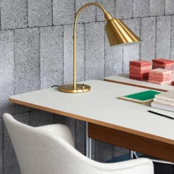 &Tradition Pavilion AV16 Mushroom Linoleum Oak Chrome Base