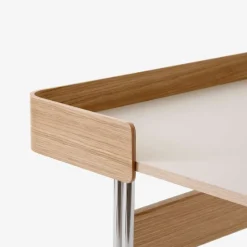 &Tradition Pavilion AV17 Mushroom Linoleum Oak Chrome Base