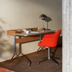 &Tradition Pavilion AV17 Mushroom Linoleum Oak Chrome Base