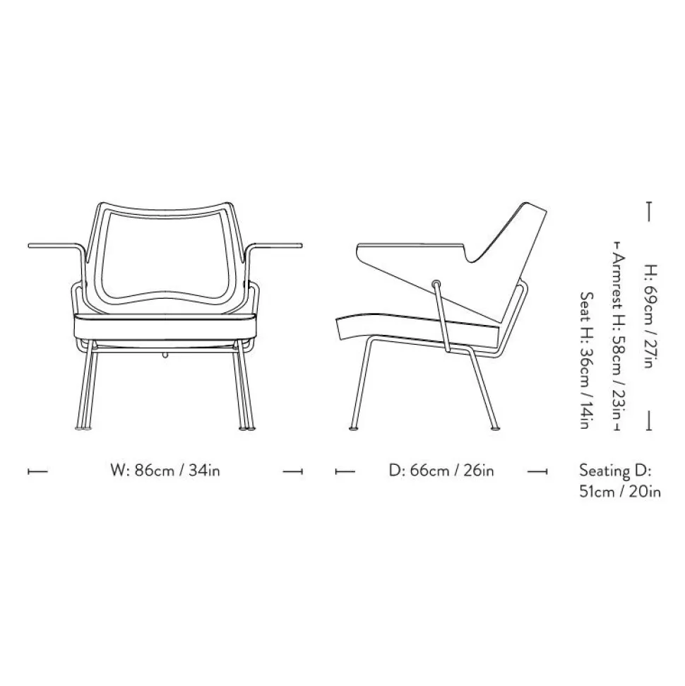 &Tradition RFH Lounge Chair RD8 Hallingdal 103