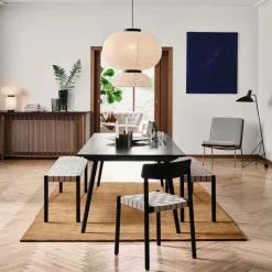 &Tradition TK5 Betty Bench Black Oak Natural Webbing