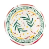 Val Pottery Gabriela Plate Dark Green Feather