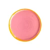 Val Pottery Jose Plate Pink/Yellow Edge