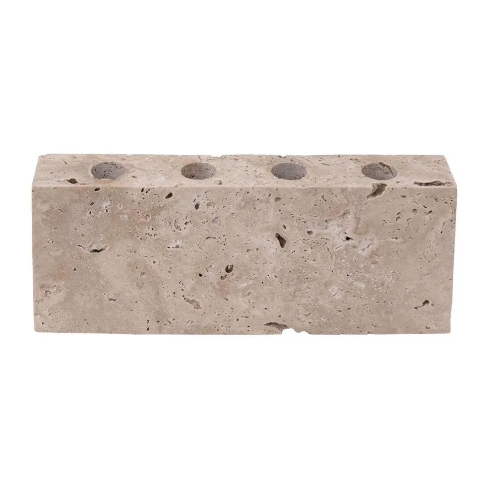 Wabi Sabi Nordic Epode Lysestage (4) Travertin