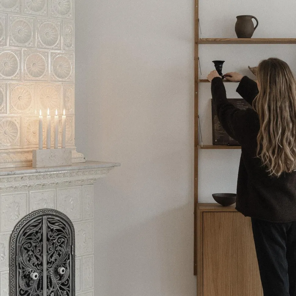 Wabi Sabi Nordic Epode Lysestage (4) Travertin