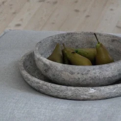 Wabi Sabi Nordic Hyben Skål Travertin Silver Medium