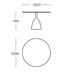 Wendelbo Coin Spisebord Ø120 Sort