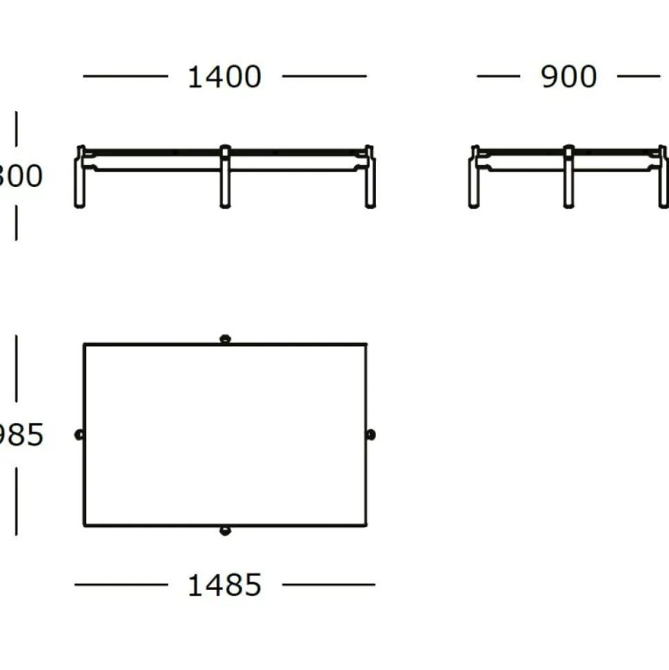 Wendelbo Notch Rectangular Large Sofabord