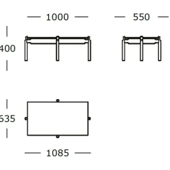 Wendelbo Notch Rectangular Medium Sofabord