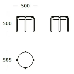 Wendelbo Notch Round Small Sofabord