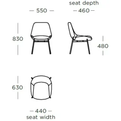 Wendelbo Sinum Spisebordsstol Coast Col. 10