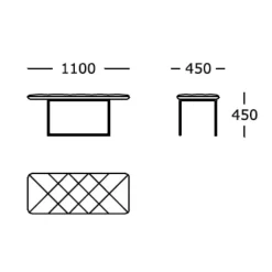 Wendelbo Tip Toe Bænk Medium Cognac