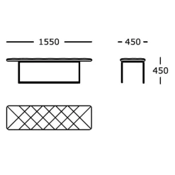 Wendelbo Tip Toe Bænk Stor Cognac